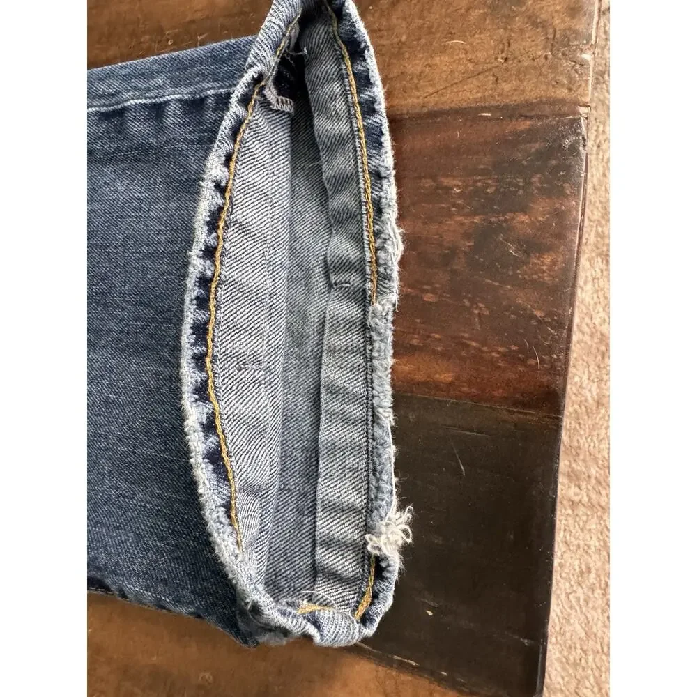 Vintage Polo Ralph Lauren Distressed Straight Leg Jeans Button Fly 40x30